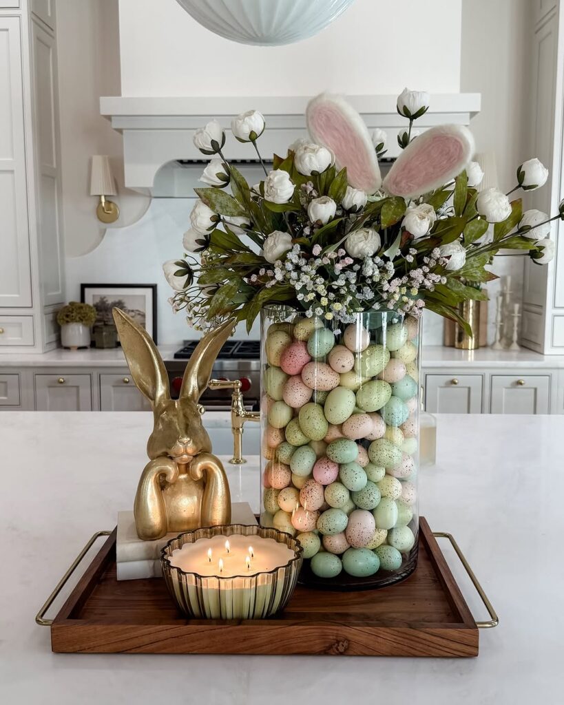 Bunny and Bloom Pastel Egg Centerpiece