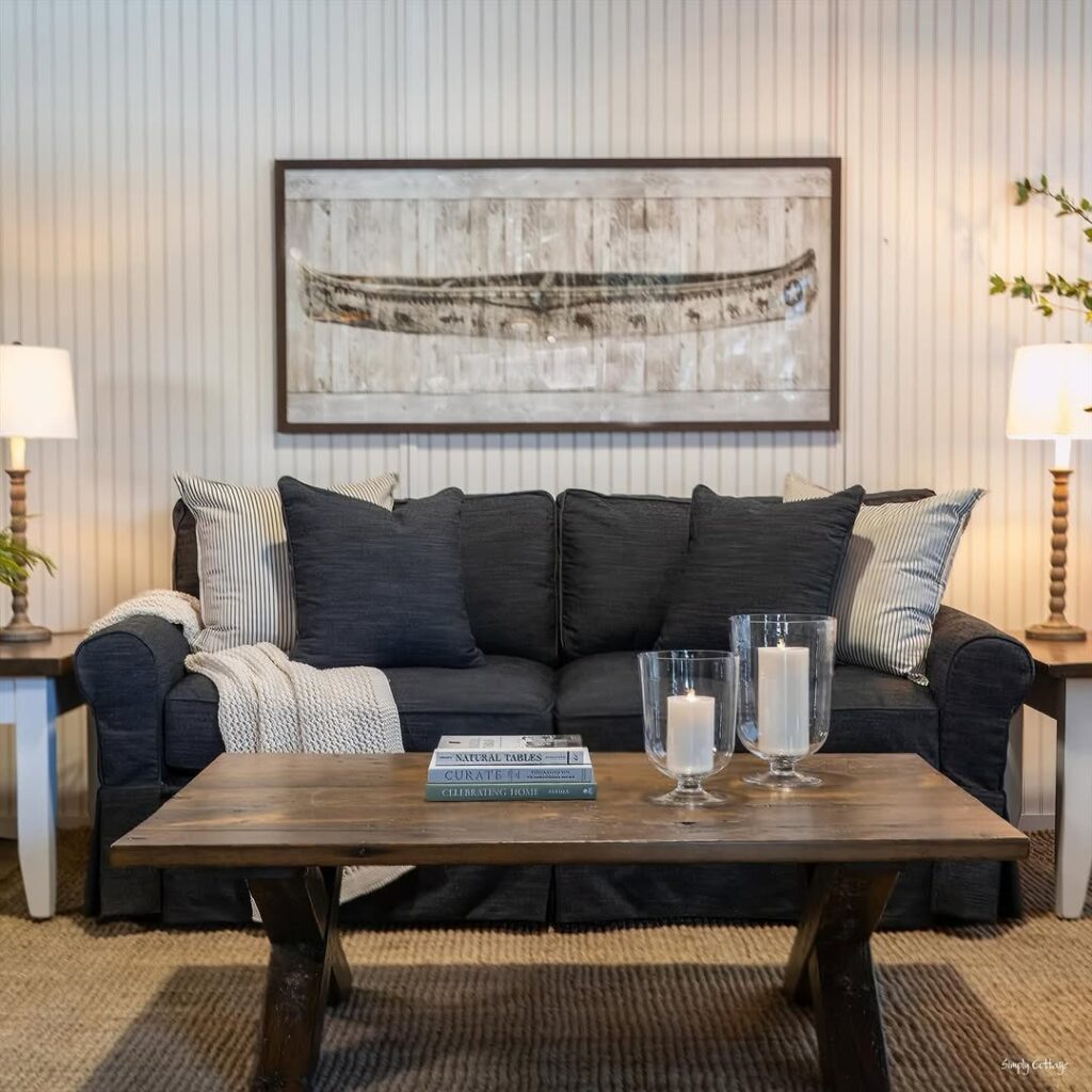 Calm Rustic Coastal Sofa