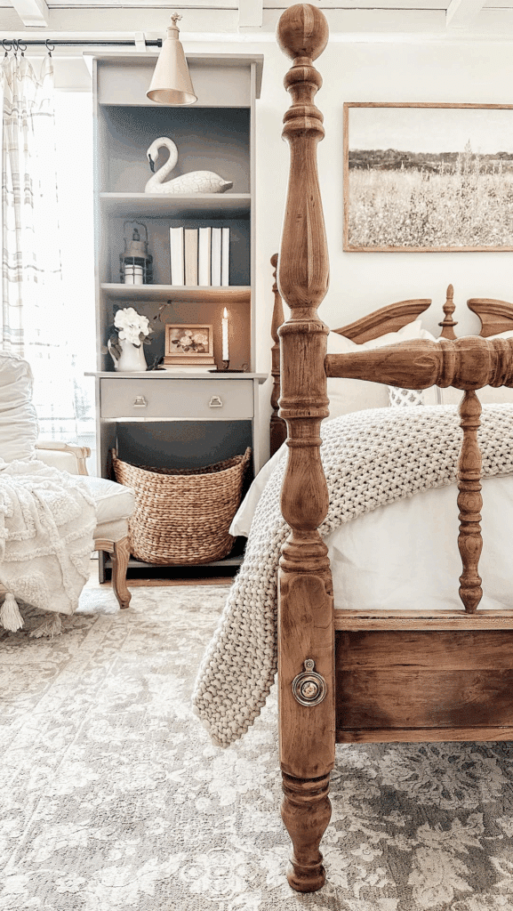 Carved Farmhouse Bed Frame