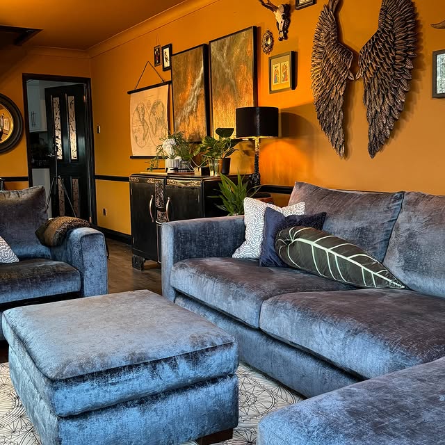 Charcoal Blue Sofa