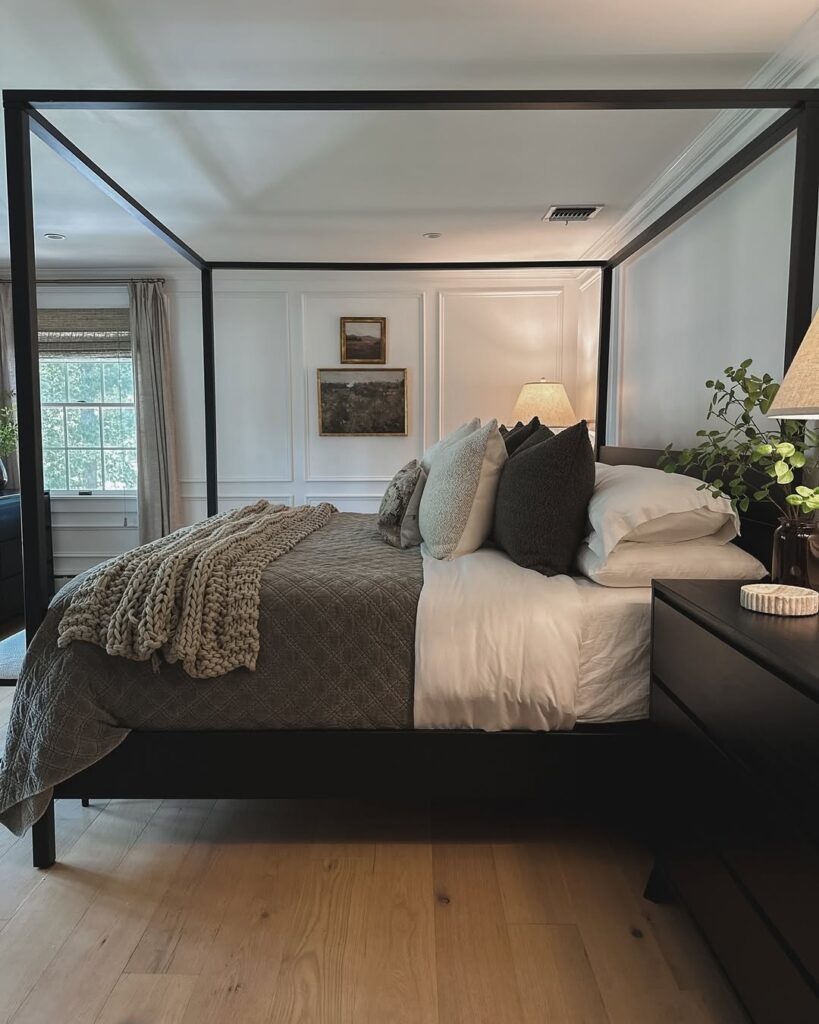 Charcoal Canopy Bed