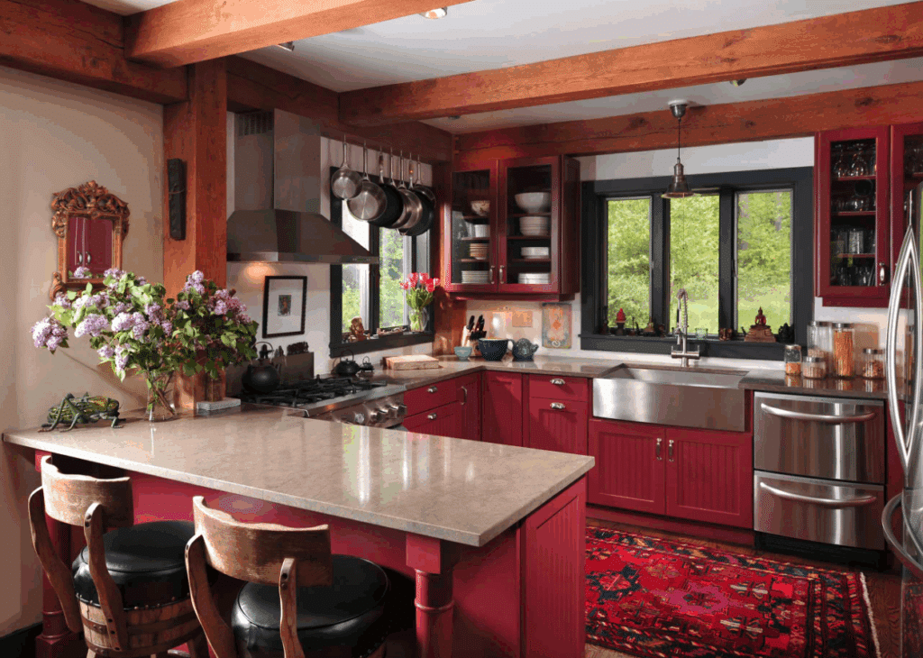 Cherry Red Kitchen Design