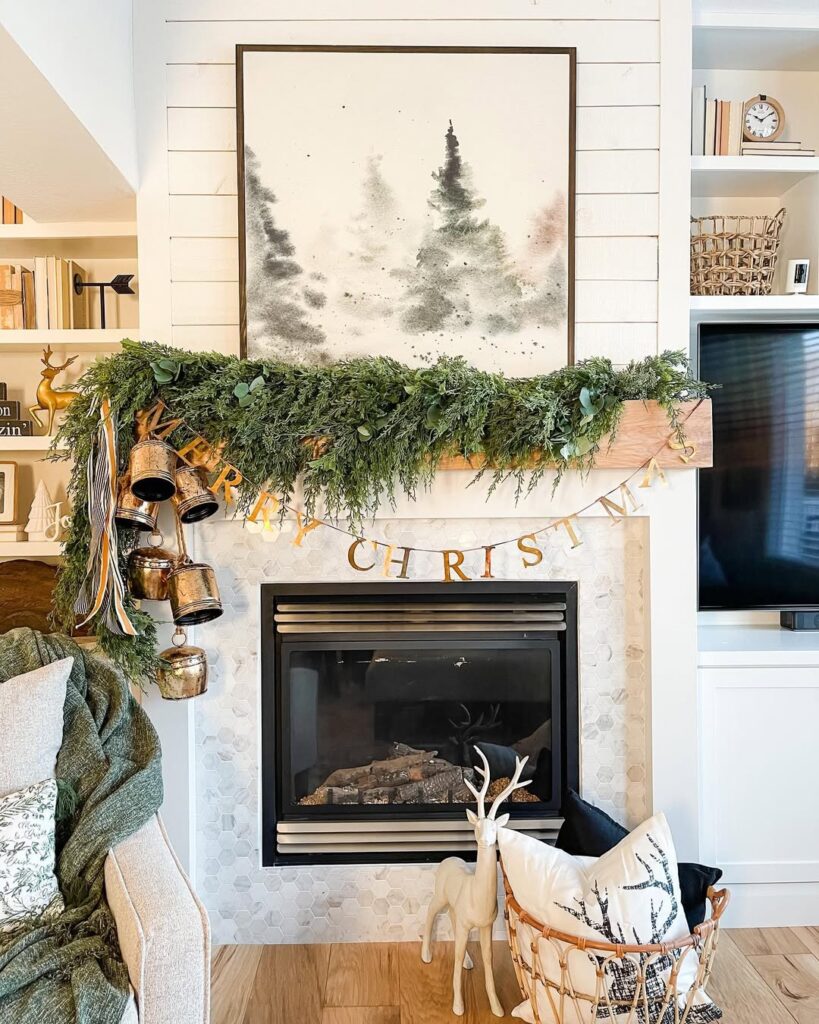Christmas Cedar and Brass Bells