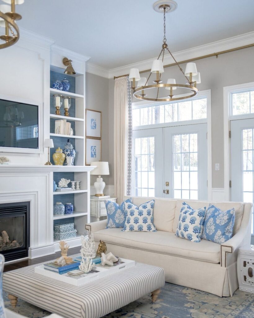 Coastal Blue and White Seating