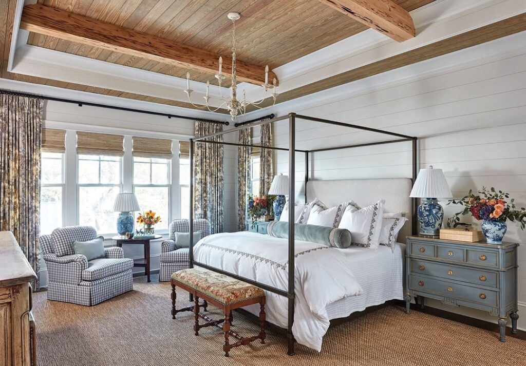 Coastal Blue Farmhouse Bedroom