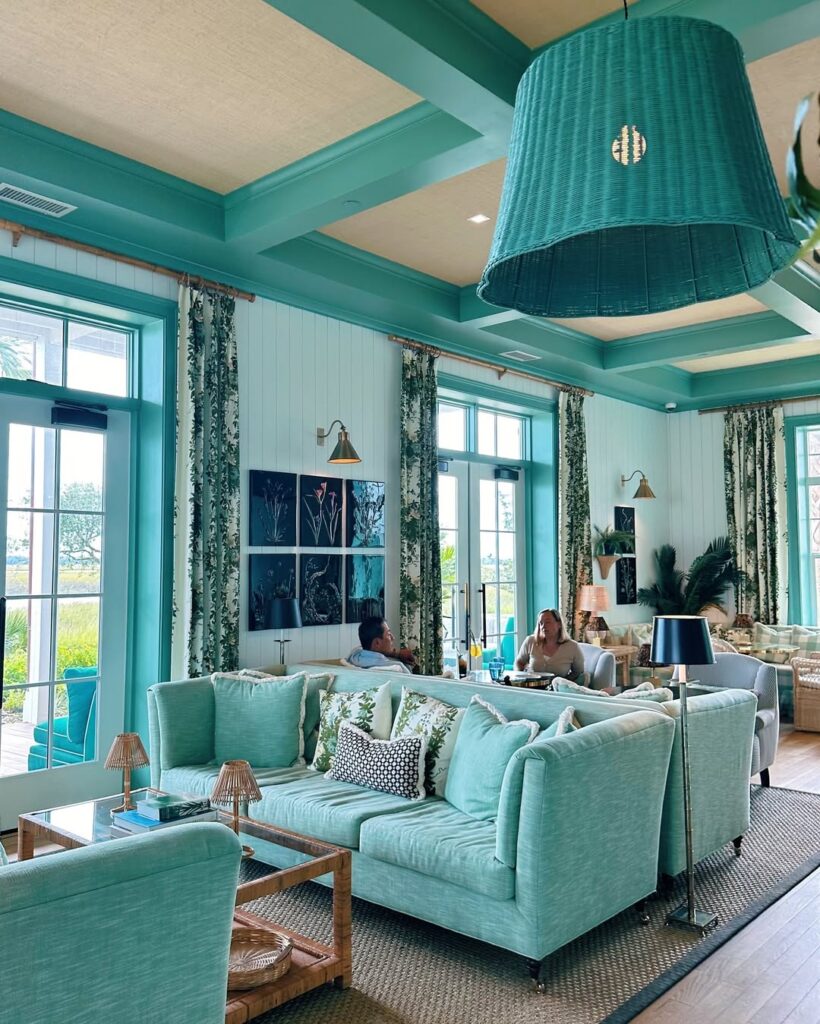 Coastal Turquoise Living Room