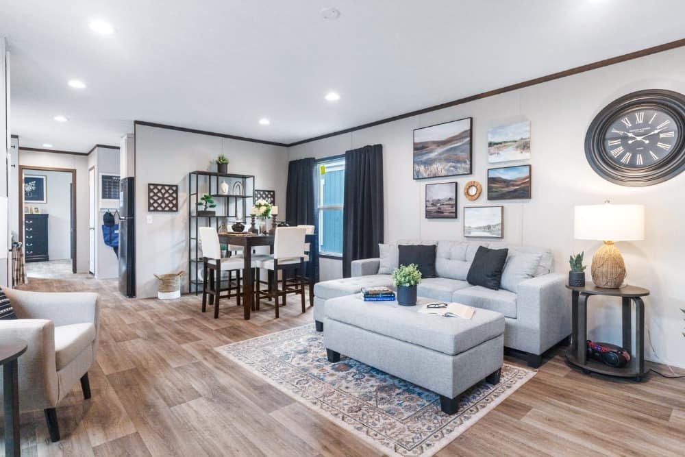 Compact Sectional Integrated with Dining Area