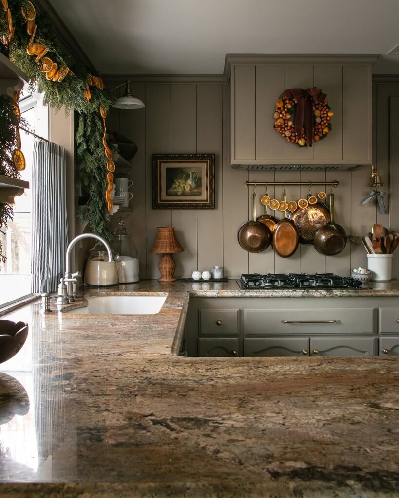 Copper Pots and Amber Garland