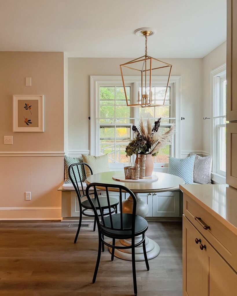 Cottage Nook With Wood Benches
