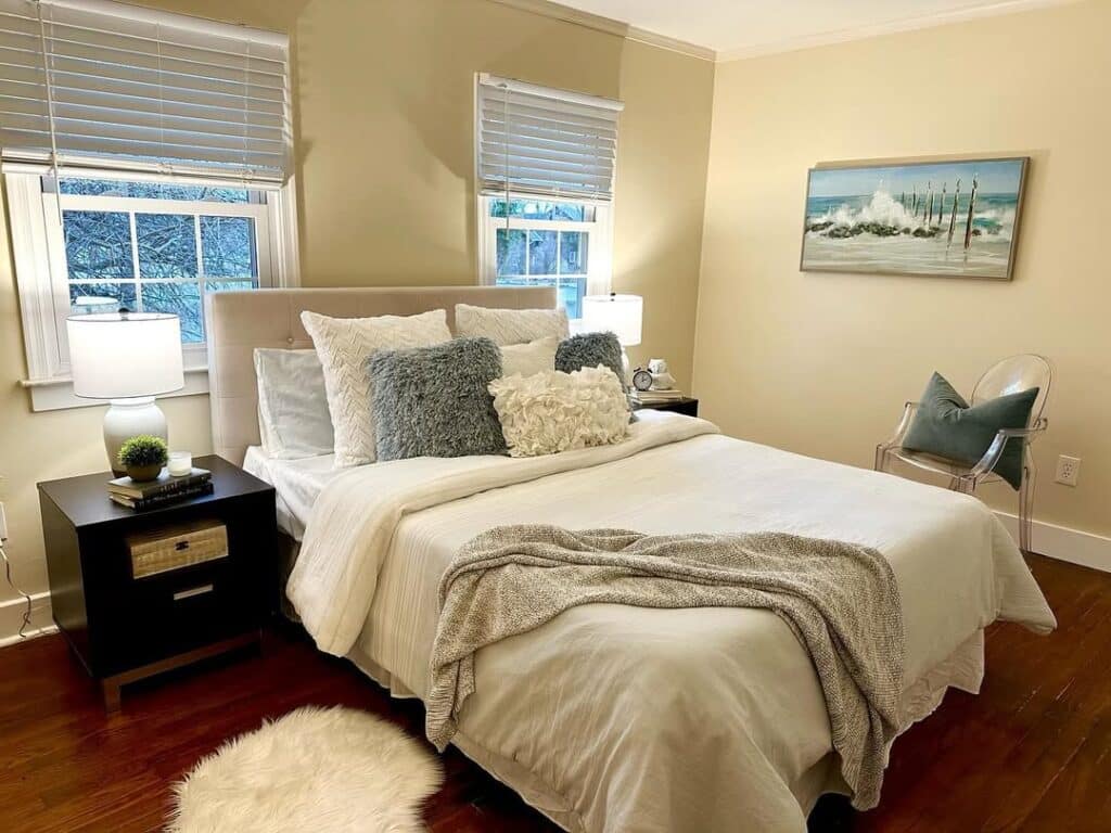 Cream and Slate Coastal Bedroom