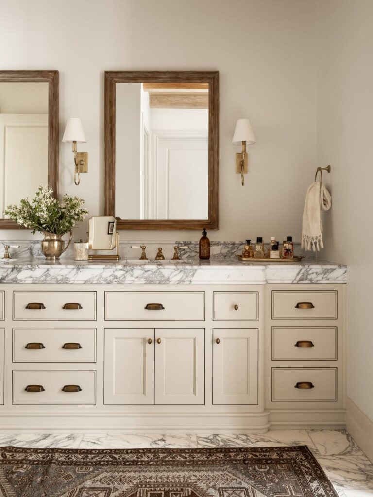 Cream Heritage Vanity With Marble