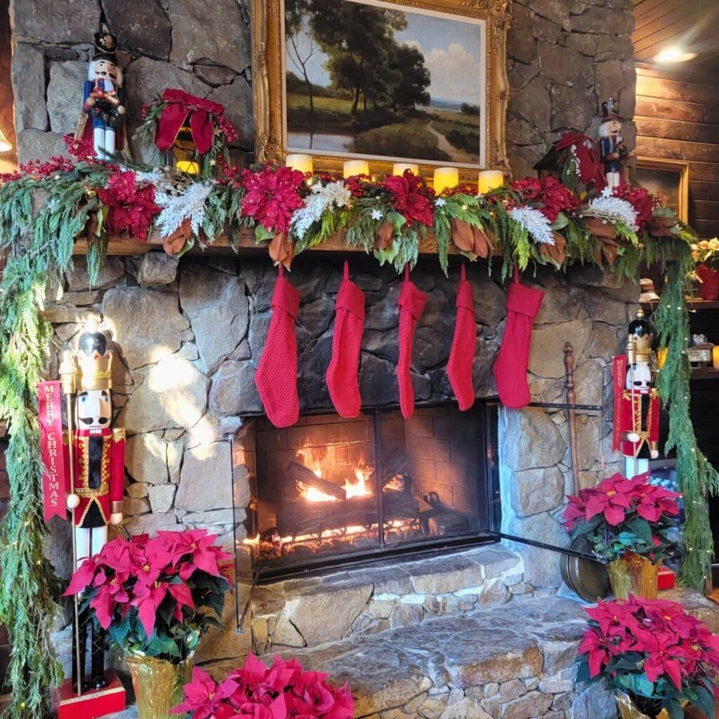 Crimson Garland with Nutcracker Soldiers