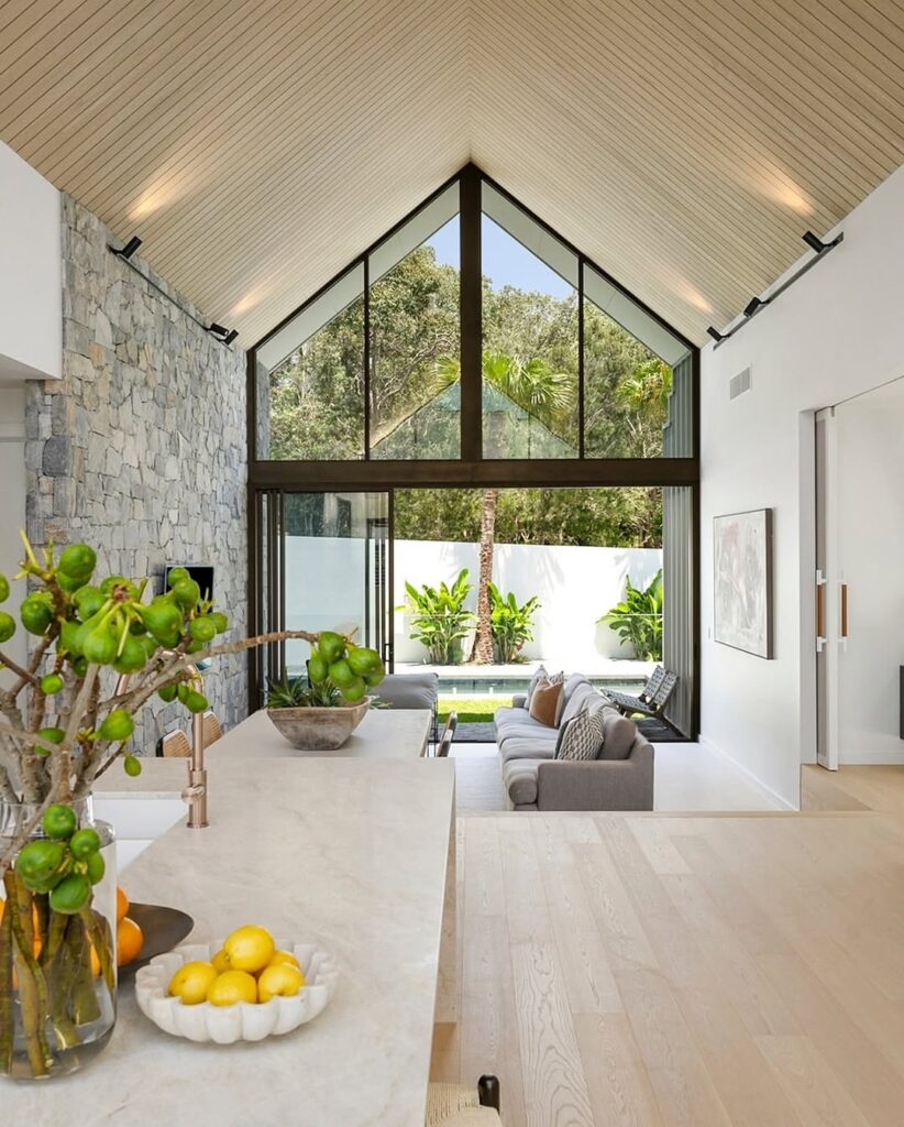 Daylit Lightwashed Stone Cathedral Lounge