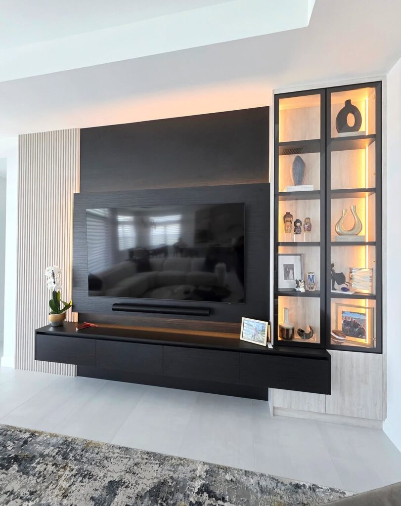 Dual Tone TV Display Wall