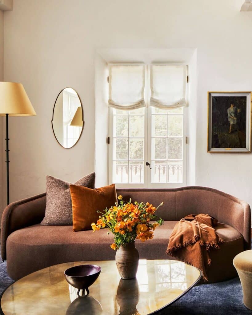 Earthy Curves with Burnt Orange and Brown