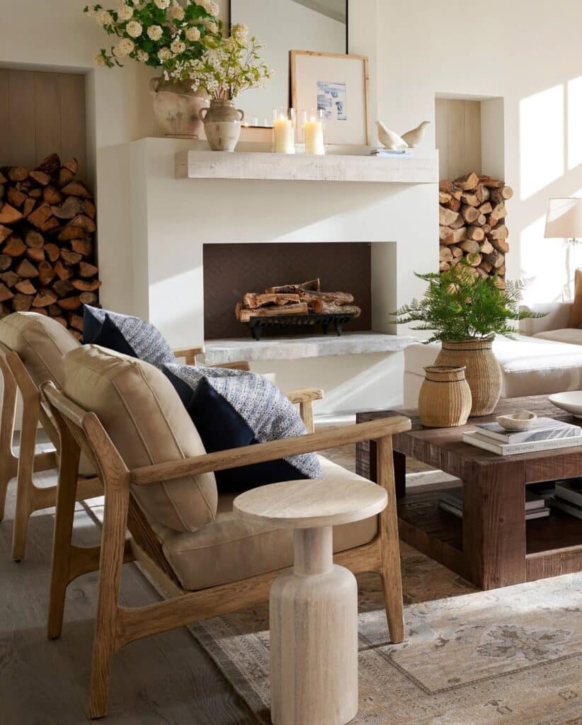 Earthy Modern Hearthside Living