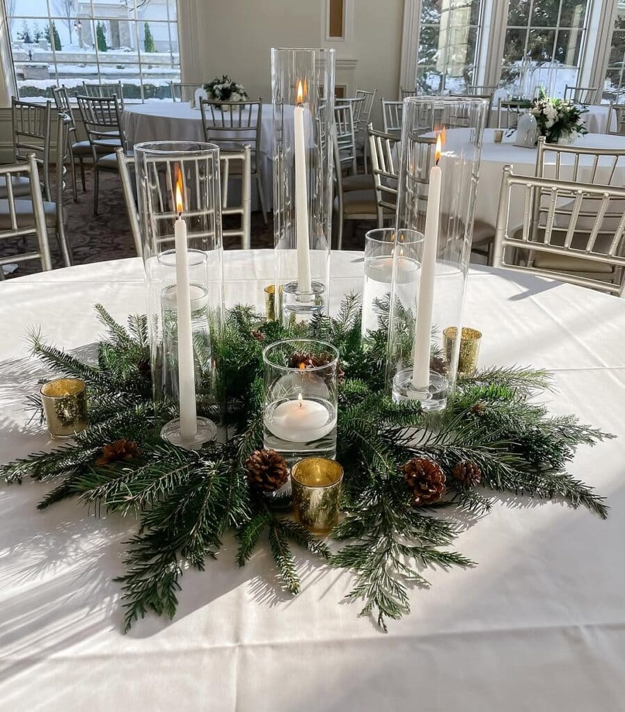 Evergreen Candlelight Centerpiece