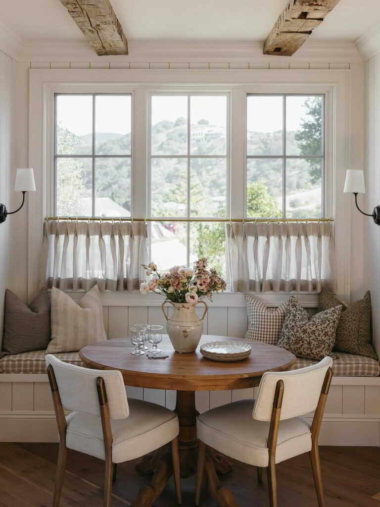 Exposed Beam Nook in a Rustic Cottage Style