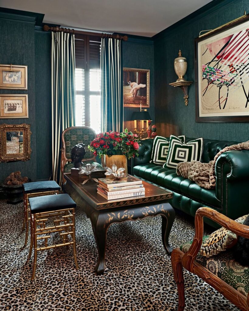 Forest Green Salon with Luxury Interiors