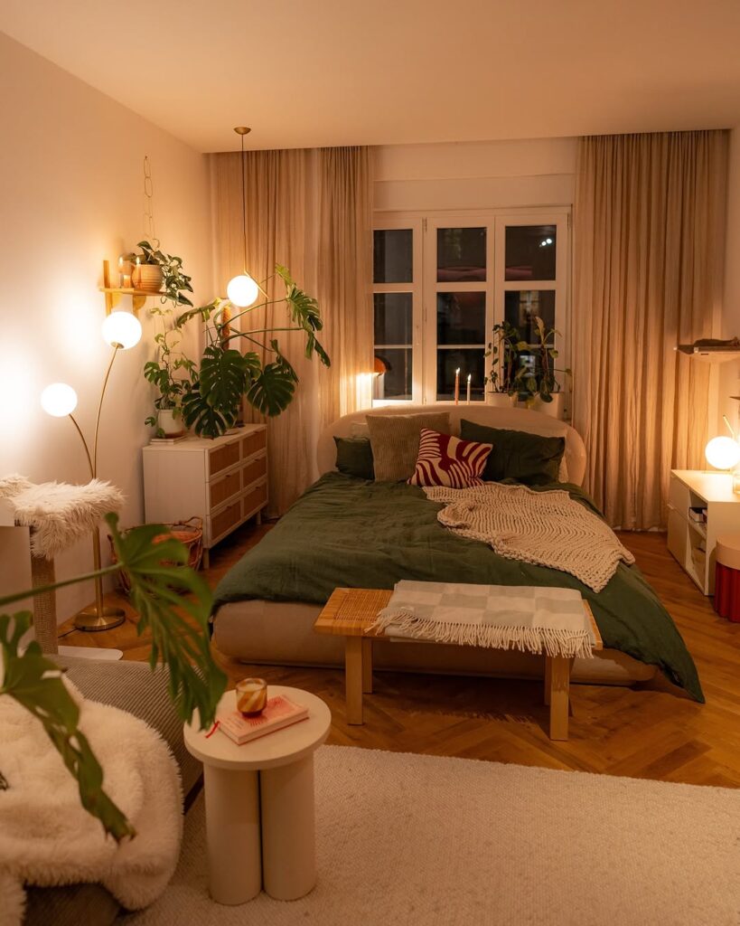 Forest Green with Warm Lighting