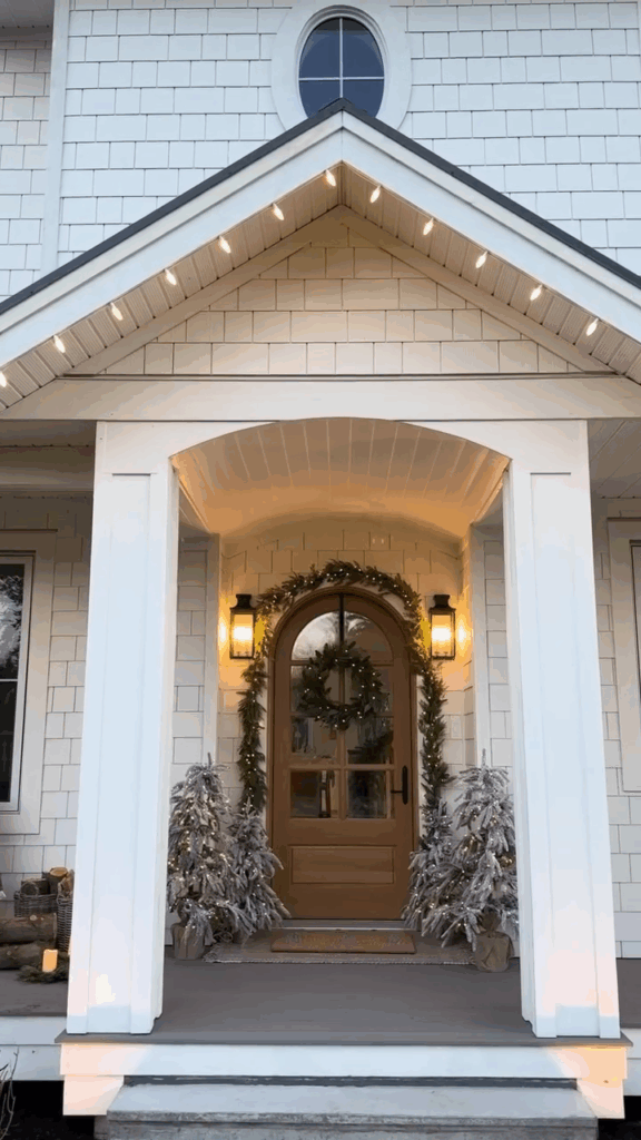 Frosted Fir Glow Entry Decor