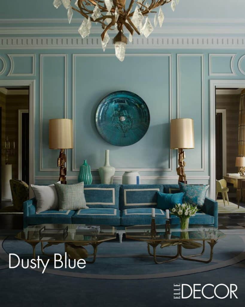 Gilded Dusty Blue Lounge