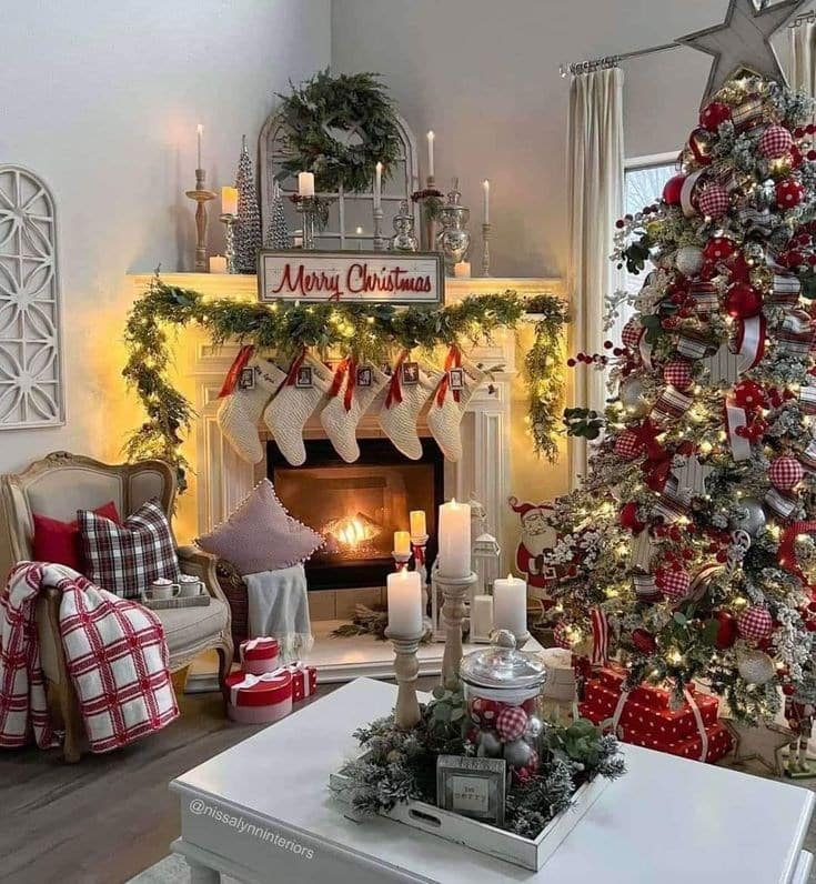 Gingham and Glow Keepsake Stockings