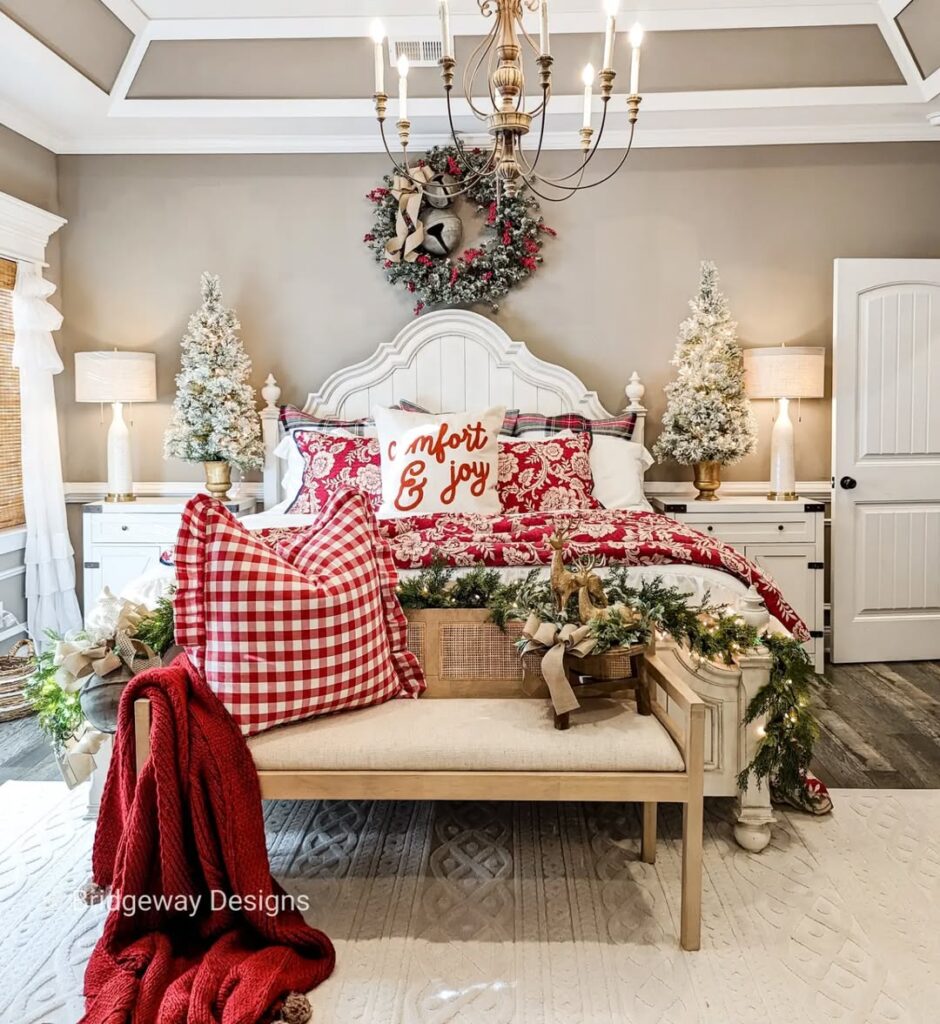 Gingham Garland Bedroom
