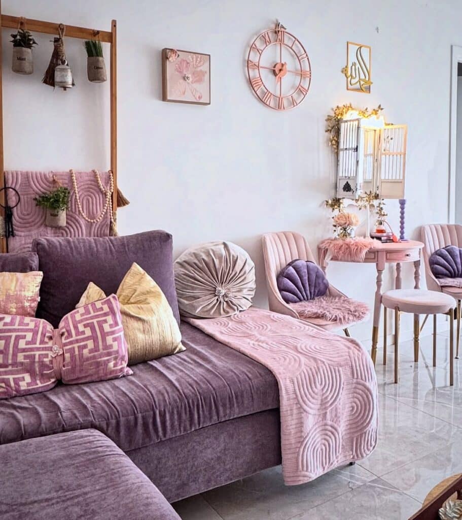 Glam Blush Lavender Lounge Nook