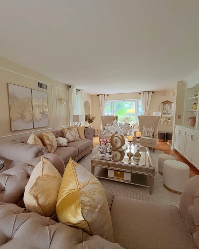 Golden and Blush Spring Lounge