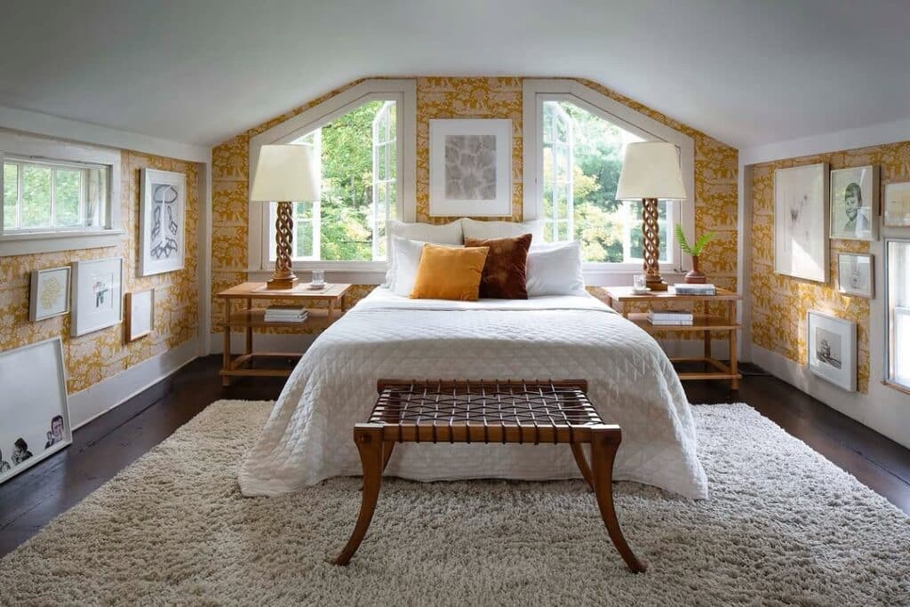Golden Attic Bedroom