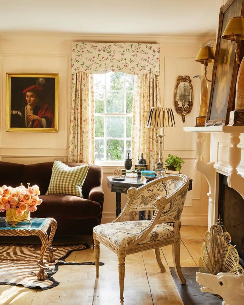 Golden Velvet Florals