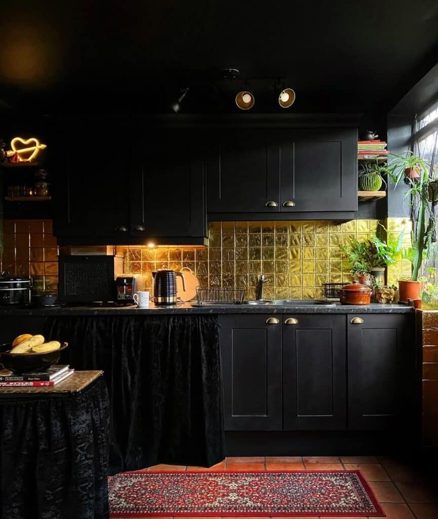 Golden Velvet Noir Gothic Kitchen