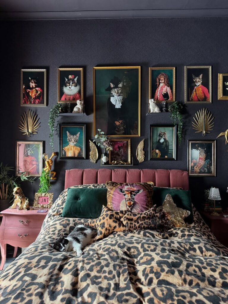Gothic Leopard Print Bed