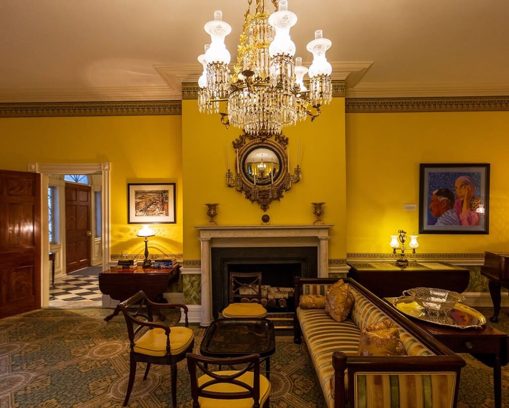 Grand Golden Chandelier Salon
