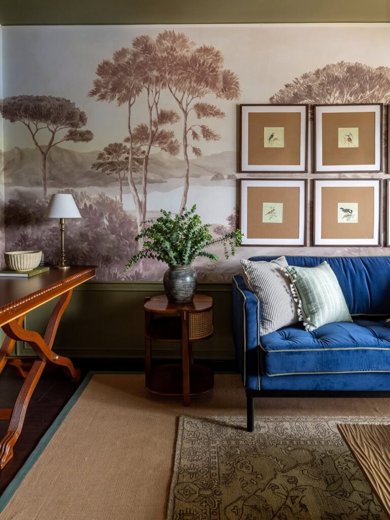 Hand-Painted Scenic Wall Mural