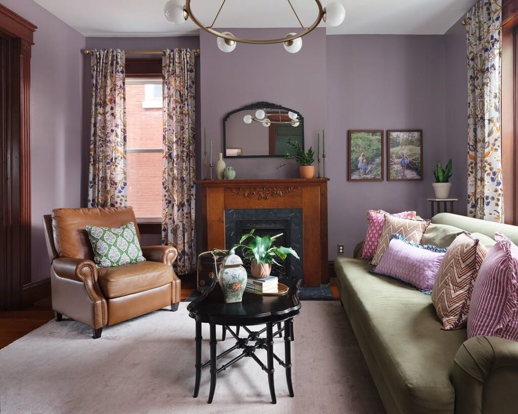 Historic Traditional Plum Living Room
