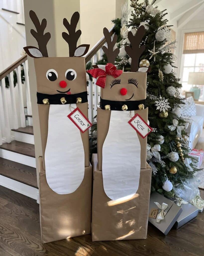 Illuminated Gift Box Porch Display