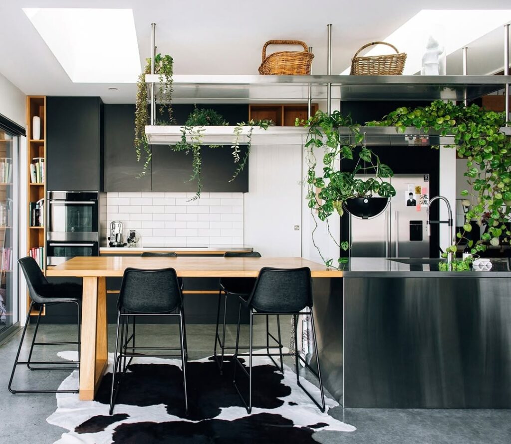 Industrial Kitchens With Plants