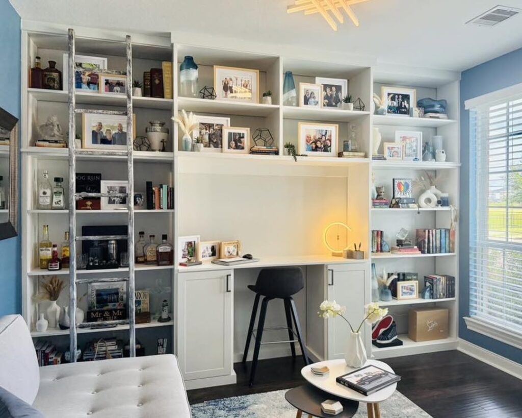Laddered Library Office Living Room Combo