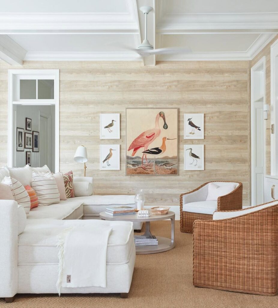 Light Walls in Oak with Coastal Woven Seating