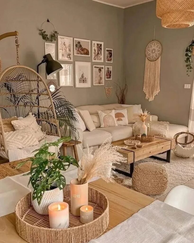 Linen Boho Living Room