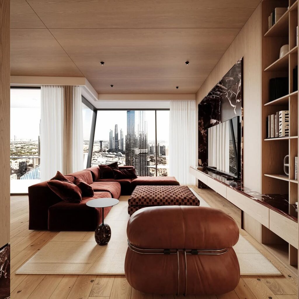 Luxe Wood Modern Lounge