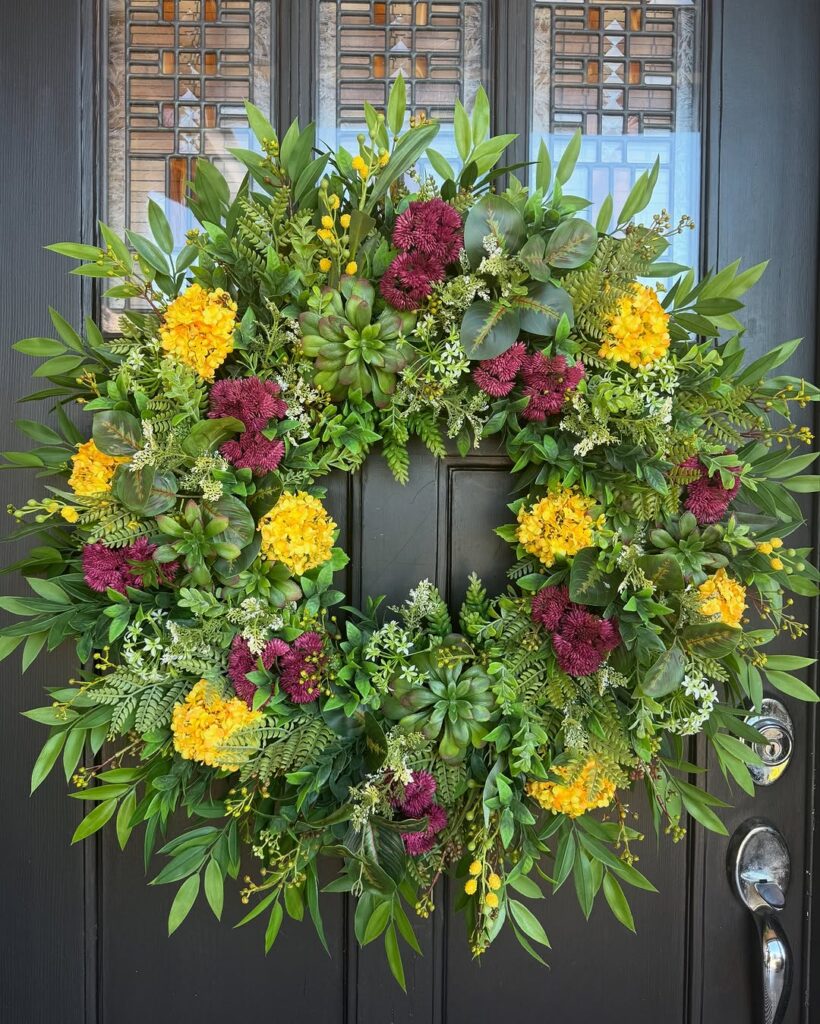 Marigold and Greenery Wreath