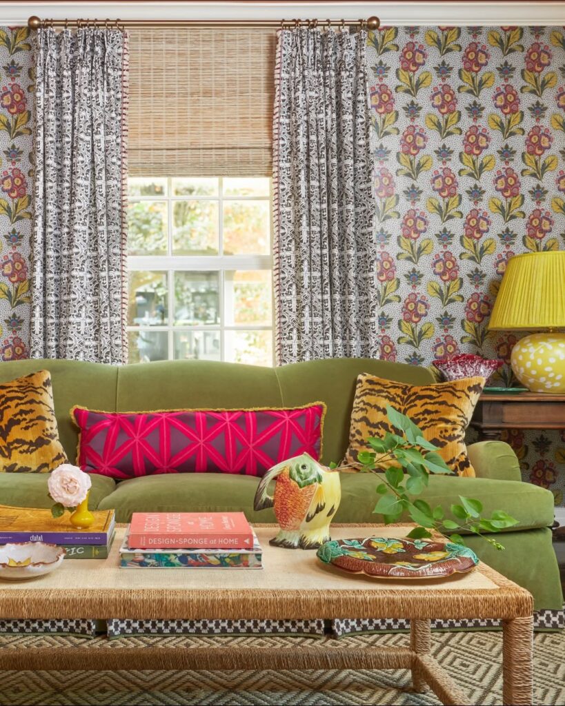 Maximalist Botanical Living Room