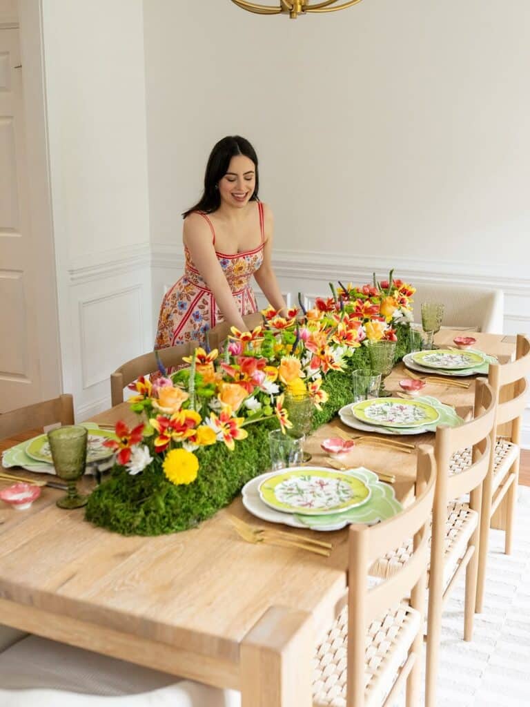 Meadow Moss Tablescape with Runner