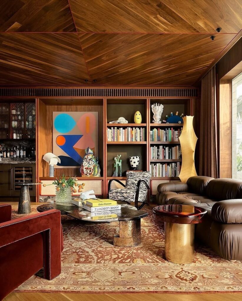 Midcentury Collector Lounge with Walnut Furniture