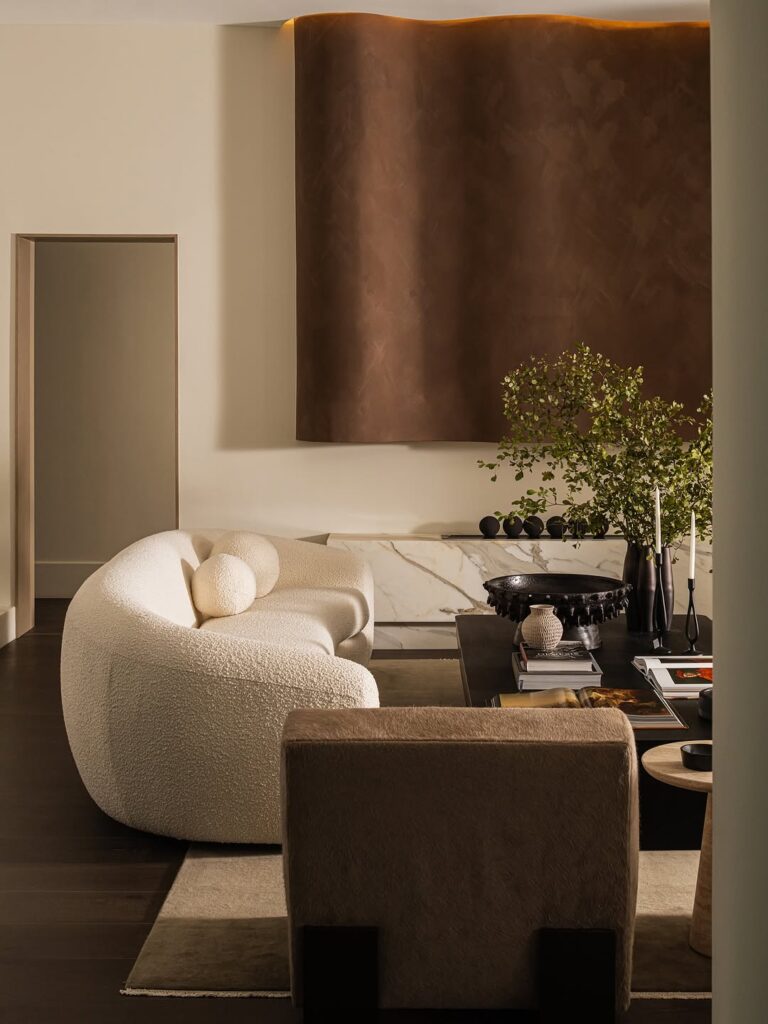 Modern Cocoa Plaster Lounge