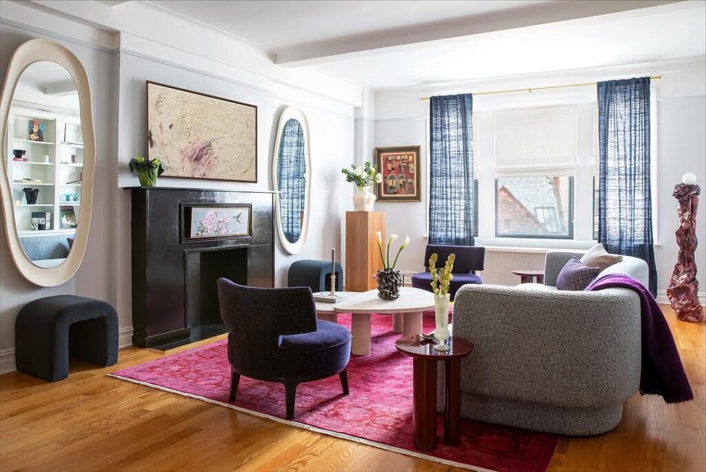 Modern Deco with Curved Forms and Bold Colors