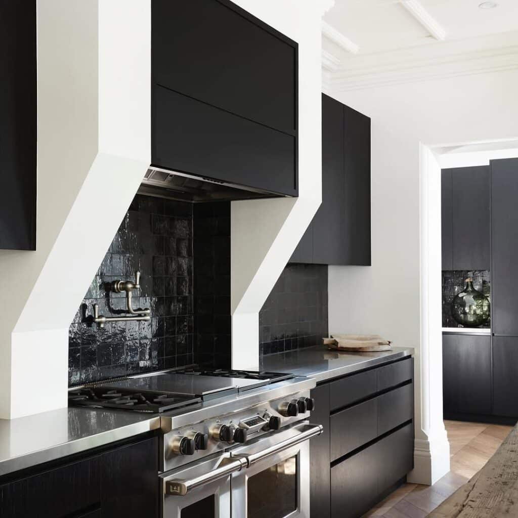 Modern Monochrome Kitchen with Arches